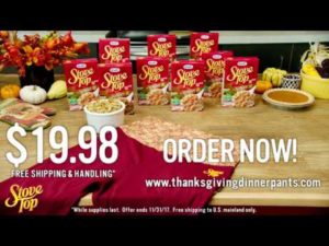 Great Marketing Campaigns | Stovetop Stuffing Thanksgiving Dinner Pants